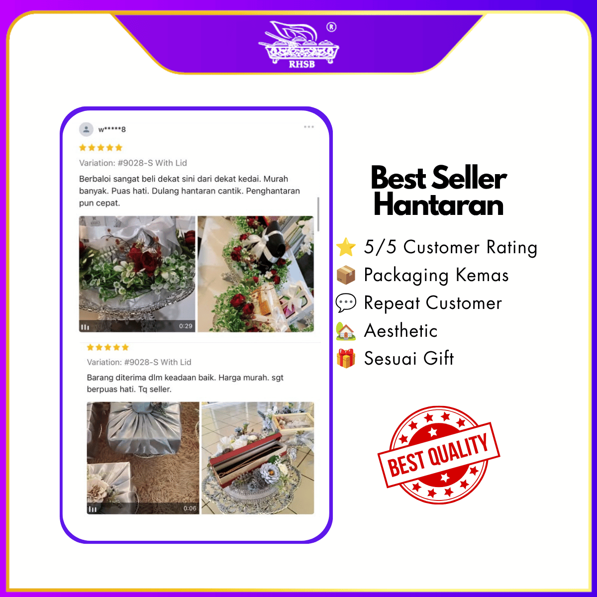 [1 SET] Acrylic Fruit Tray/ GIFT TRAY/ DIY WEDDING TRAY/ DULANG HIDANGAN/ FOOD TRAY/ LUXURY SERVING TRAY/ TY9019-TY9023